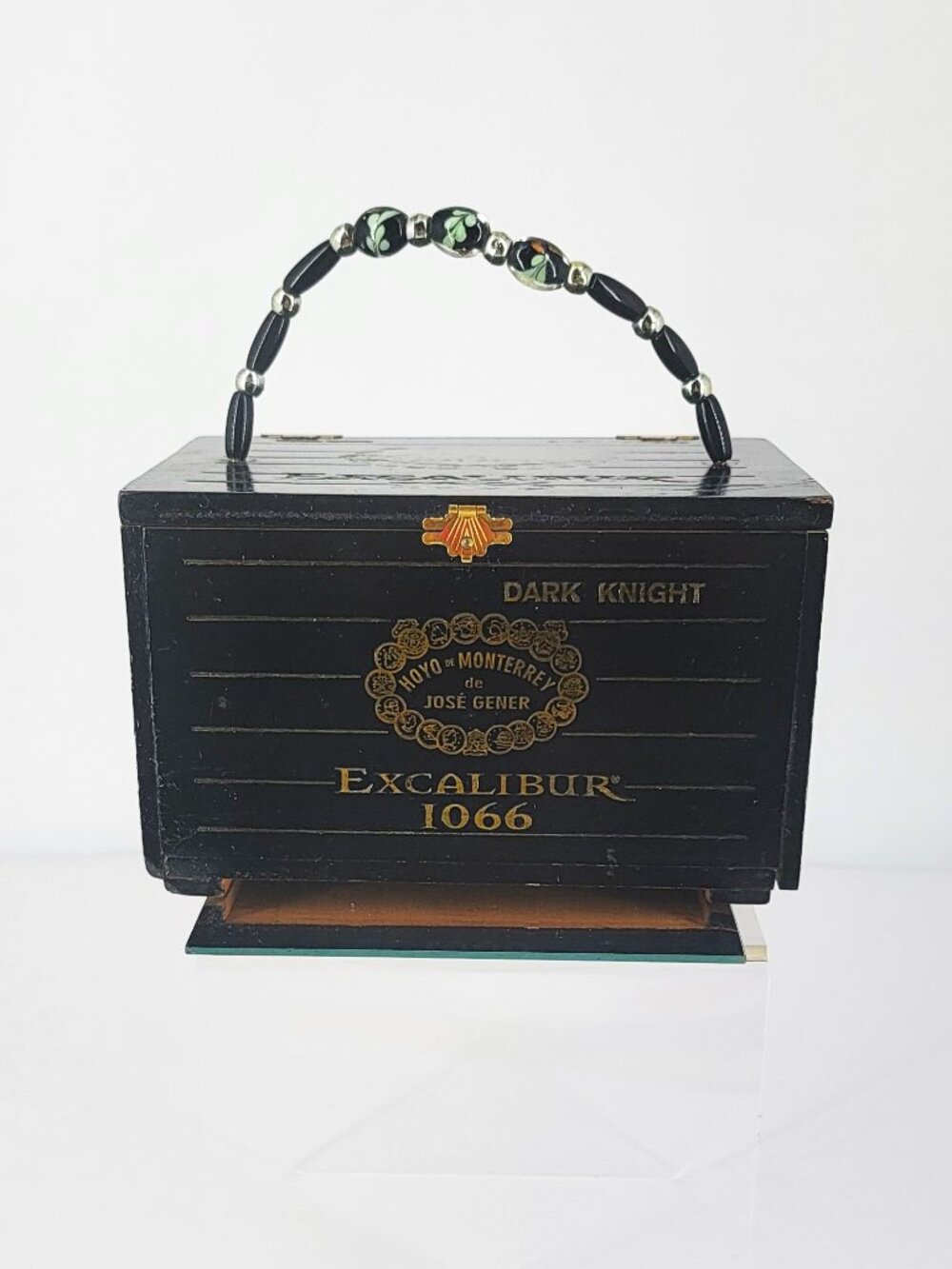 Hoyo deMonterrey de Jose Gener Excalibur 1066 Dark Knight Wood Cigar Box Purse - Picture 1 of 9